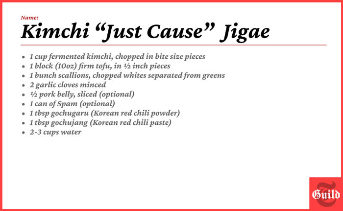 Kimchi “Just Cause” Jigae